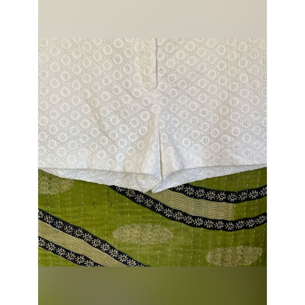 NWT Diane von Furstenburg White Fabiola Eyelet Cotton Country Club Shorts 10 - Picture 5 of 16